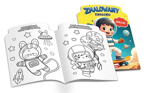 Zmalowany kosmos z naklejkami Martel